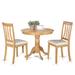 Three Posts™ Appleridge Antique 3 Piece Dining Set Wood in Black | Wayfair THPS2339 34942275