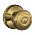 Schlage Georgian Aged Bronze Steel Privacy Lockset ANSI Grade 2 1-34 in. Metal in Yellow | Wayfair F40VGEO609