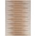 Brown/White 108 x 72 x 0.2 in Area Rug - Ebern Designs Lanaye Abstract Machine Woven Area Rug in Brown/Light Beige | Wayfair