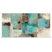 Great Big Canvas 'Teal & Aqua Reflections by Silvia Vassileva Painting Print on Canvas Canvas | 30" H x 60" W | Wayfair 2153618_1_60x30_none
