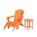 Beachcrest Home™ Shaunna Plastic Adirondack Chair w/ Ottoman in Orange | 36.4 H x 29.5 W x 34.25 D in | Wayfair 8682893FED0D4C4082DE5DBD162FB423