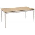 Vida Living Marlow Cashmere Oak Dining Table, 160cm-200cm Rectangular Extending Top, Seats 6 to 8 Diners