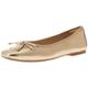 The Drop Damen Ballerinas Pepper mit Schleife, Goldfarben, 41