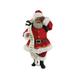 10.75" Traditional African American Santa Claus Christmas Figurine