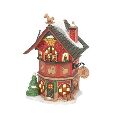 Department 56 North Poles Finest Wooden Toys Lighted Christmas Building #6009828