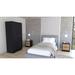 TUHOME Appleton 3-Piece Bedroom Set with Armoire and 2 Nightstands