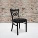 Steel X-back Restaurant Chair (Set of 2) - 16.5"W x 17"D x 32.25"H