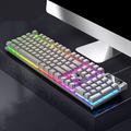 Blue ABS Pink 104 Keys Computer Peripherals Laptop PC Gamer Mechanical Axis USB Wired Waterproof Mechanical Keyboard Backlit Keyboard Wired Keyboard Gaming Keyboard GRAY MIXED LIGHT