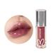 Biplut 2.5g Lip Gloss Easy to Carry Pink Tube Milk Tea Color Beautiful Smooth Dating Tool Lightweight Shine Texture Makeup Lip Gloss for Girl (Color I)