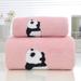Bath Towels Set of 2 Coral Plush Bear Embroidered Towel Bath Towel Combination Set Soft Water Absorbent Non Hair Falling Gift Set Towel