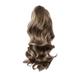 Long Hair Bun Wig PonyTail Matte High Temperature Silk Fiber Claw Clip 17 Inch