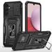 Cover Samsung Galaxy A14 5G Case with Slide Camera Cover Protection Shockproof Armor Rugged Hybrid Ring Kickstand Magnetic Heavy Duty Phone Cover Case for Samsung Galaxy A14 5G Black