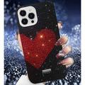 For iPhone 14 Pro Max Bling Case for Women Girls Girly Luxury Glitter Sparkle Full Diamond Crystal Designer Cute Love Heart Phone Cases Aesthetic Shiny Phone Cover for iPhone 14 Promax