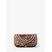 Michael Kors Christie Mini Leopard Print Calf Hair Envelope Bag Brown One Size