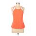 Nike Active Tank Top: Orange Color Block Activewear - Women's Size Medium
