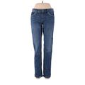 White House Black Market Jeans - High Rise Straight Leg Denim: Blue Bottoms - Women's Size 2 - Dark Wash
