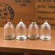 5set 25*18mm Hollow Tube Glass Jar With Setting Base Beads Cap Set Glass Vials Pendant Glass Bottle