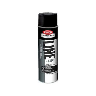 KRYLON INDUSTRIAL K00830408 Pavement Striping Paint, 18 oz., Cover-Up Black,