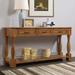 63'' Long Wood Console Table with 3 Drawers and Bottom Shelf