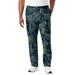 Men's Big & Tall Fleece Open-Bottom Sweatpants by KingSize in Brushstroke Camo (Size L)