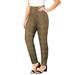 Plus Size Women's Everyday Stretch Cotton Legging by Jessica London in Soft Camel Glen Plaid (Size 18/20)