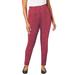 Plus Size Women's Everyday Stretch Cotton Legging by Jessica London in Classic Red Glen Plaid (Size 30/32)