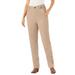 Plus Size Women's Corduroy Straight Leg Stretch Pant by Woman Within in New Khaki Garden Embroidery (Size 36 T)