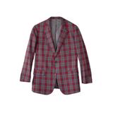 Men's Big & Tall KS Signature 2-Button Classic Blazer by KS Signature in Red Plaid (Size 50)