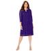 Plus Size Women's Ring Neck Crochet Lace Dress by Catherines in Deep Grape (Size 0XWP)