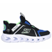 Skechers Boy's Slip-ins: Hypno-Flash 2.0 - Vexlux Sneaker | Size 11.5 | Black/Lime | Synthetic/Textile