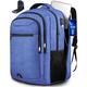 42L Extra Large Backpack, TSA Flight Approved Travel Laptop Backpack for Men, 17.3 Inch Water Resistant Computer Bag with USB Charging Port, Teacher College Anti Theft Weekender Hiking Daypack, Blue