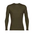 Icebreaker Men's Everyday Long Sleeve Crewe Top - Long Sleeve T-Shirt - 100% Merino Wool Base Layer - Loden, S