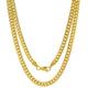 JEWELHEART 14K Gold Miami Cuban Link Chain Men - 1.85mm 2.15mm 2.85mm 3.85mm 4.4mm 5.35mm Diamond Cut Thick Cuban Curb Chain - Real Gold Necklaces For Women 16" 18" 20" 22" 24", 22", Gold, No Gemstone