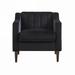 Red Cloud Velvet Seat Reception Chair w/ Wood Frame Wood in Black/Brown | 24.41 H x 31.89 W x 29.14 D in | Wayfair Aqdd-W1708106335