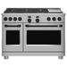 Café™ 48" Smart Dual-Fuel Commercial-Style Range w/ 6 Burners & Griddle (Natural Gas), in White | 35.25 H x 47.875 W x 28.25 D in | Wayfair