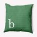 Wade Logan® Auggie Modern Monogram Indoor/Outdoor Throw Pillow Polyester/Polyfill blend in Green | 20 H x 20 W x 7 D in | Wayfair