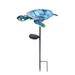 Bayou Breeze Araldo Glass Single Tier Birdbath Glass in Blue | 29 H x 8.7 W x 8.7 D in | Wayfair A9819B1494EA487D9258B559DB8C6911