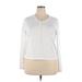 Aerie Long Sleeve Henley Shirt: White Tops - Women's Size 2X-Large