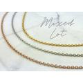 1Pcs/10Pcs 18Inch Stainless Steel Chains - 2mm Rose Gold Silver Dainty Necklace Chain Supplies Moonlight