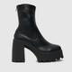 schuh alvise sock platform boots in black