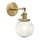 Permo Industrial Ribbed Globe Glass Wall Light Fittings Switched Wall sconces Lighting for Kitchen