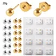 12pairs 20g Stainless Steel Gold Color&Silver Color Full Moon Piercing Ear Cartilage Tragus Stud