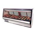 Howard-McCray SC-CMS40E-6-LED 75 1/2" Full Service Red Meat Case w/ Straight Glass - (3) Levels, 115v, White