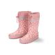 Kleinkind-Regenstiefel, rosa mit Tropfen-Print