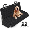 Yuntec Dog Car Seat Cover Back Seat Cover for Dogs Pet Car Seat Protector Waterproof Bench Car Seat Cover Non-Slip Reat Seat Cover fits Middle Armrest for Most Cars Trucks SUVs - Black