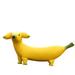 PEACNNG Cute Banana Dog Garden Statues Figurines Ornaments Creative Resin Garden Gnomes Funny Dog Statues for Home Patio Garden Yard Office Outdoor Spring Decorations