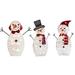 3 Pieces 2022 Christmas Lighting Snowman Outdoor Yard Decoration 20 Lights Pre Lit Snowman Home With Battery Lighting Artificial Acrylic Christmas Decoration Snowman LED Lights Dog Led Lights 48 Light