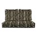 RSH DÃ©cor Indoor Outdoor Pillow Back Deep Seating Loveseat Cushion Set 46â€�x 26â€� x 5â€� Seat and 25â€� x 21â€� Shibori Dot Matte Black