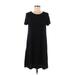 Gap Casual Dress - Shift Scoop Neck Short sleeves: Black Print Dresses - Women's Size Medium