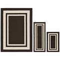 Garland Rug Borderline 3 Piece Indoor/Outdoor Rug Set Mocha/Tan (24 x40 2 x5 5 x7 )